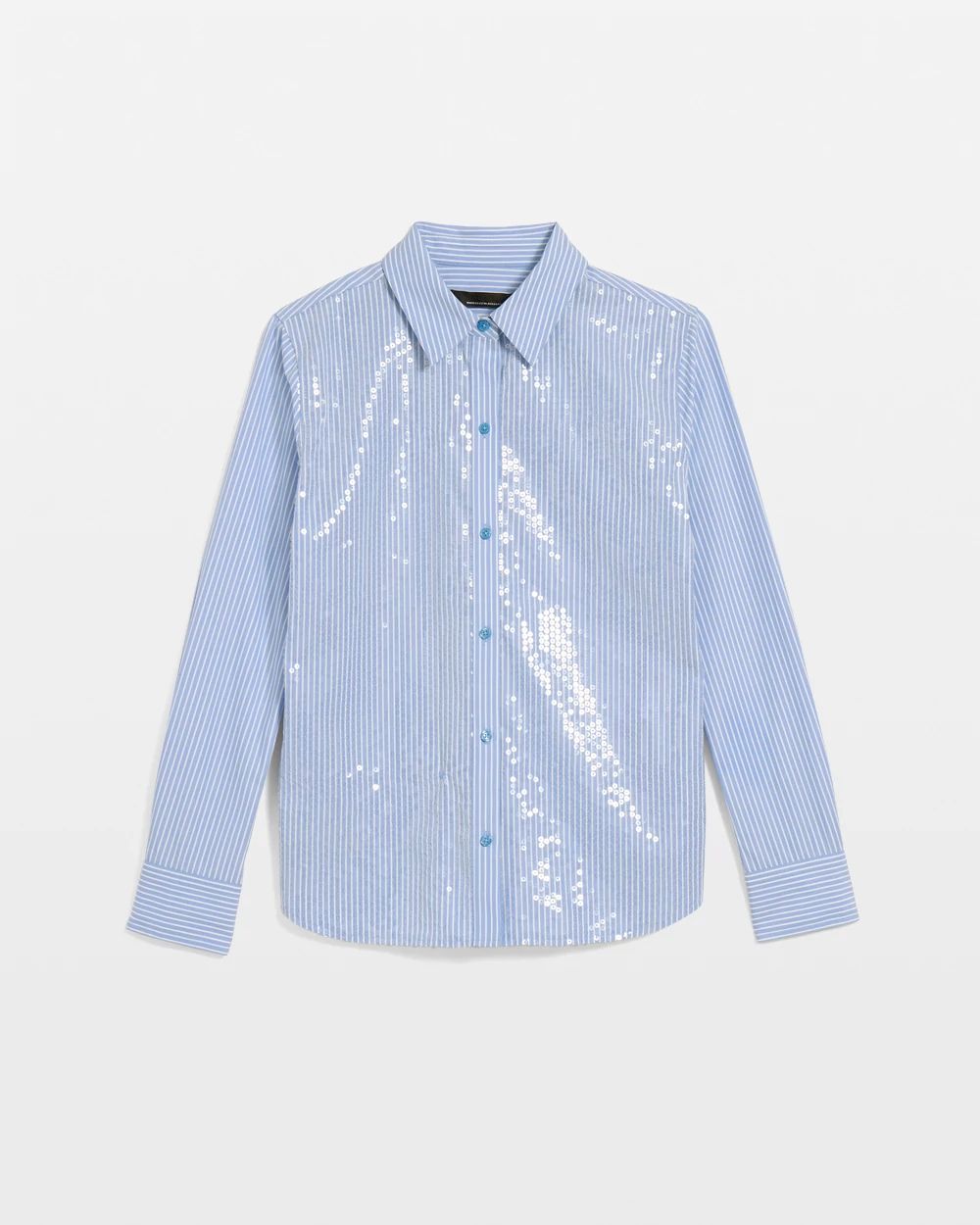 Sequin Striped Poplin Shirt | White House Black Market Sequin Striped Poplin Shirt | White House Black Market